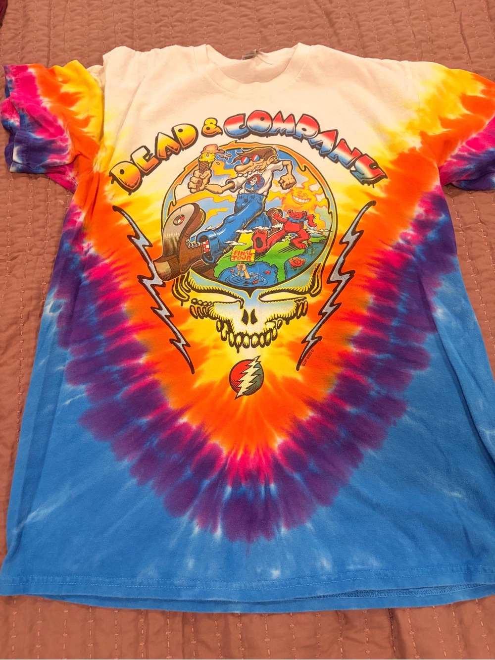 Tie-Dye Short Sleeve Tee - Blue/Orange/Purple